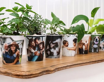 Personalised Plant Pot, Custom Planter, Photo Pot plant, Photo Flower Pot, Birthday Gift, Anniversary Gift, Housewarming, Special  Gift