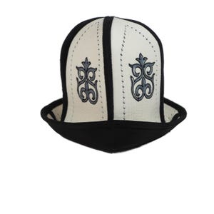Premium ethnic hat man kalpak cap velvet Kyrgyz nomadic qalpaq men horseman beanie folk headwear traditional clothing Kyrgyzstan travel gift