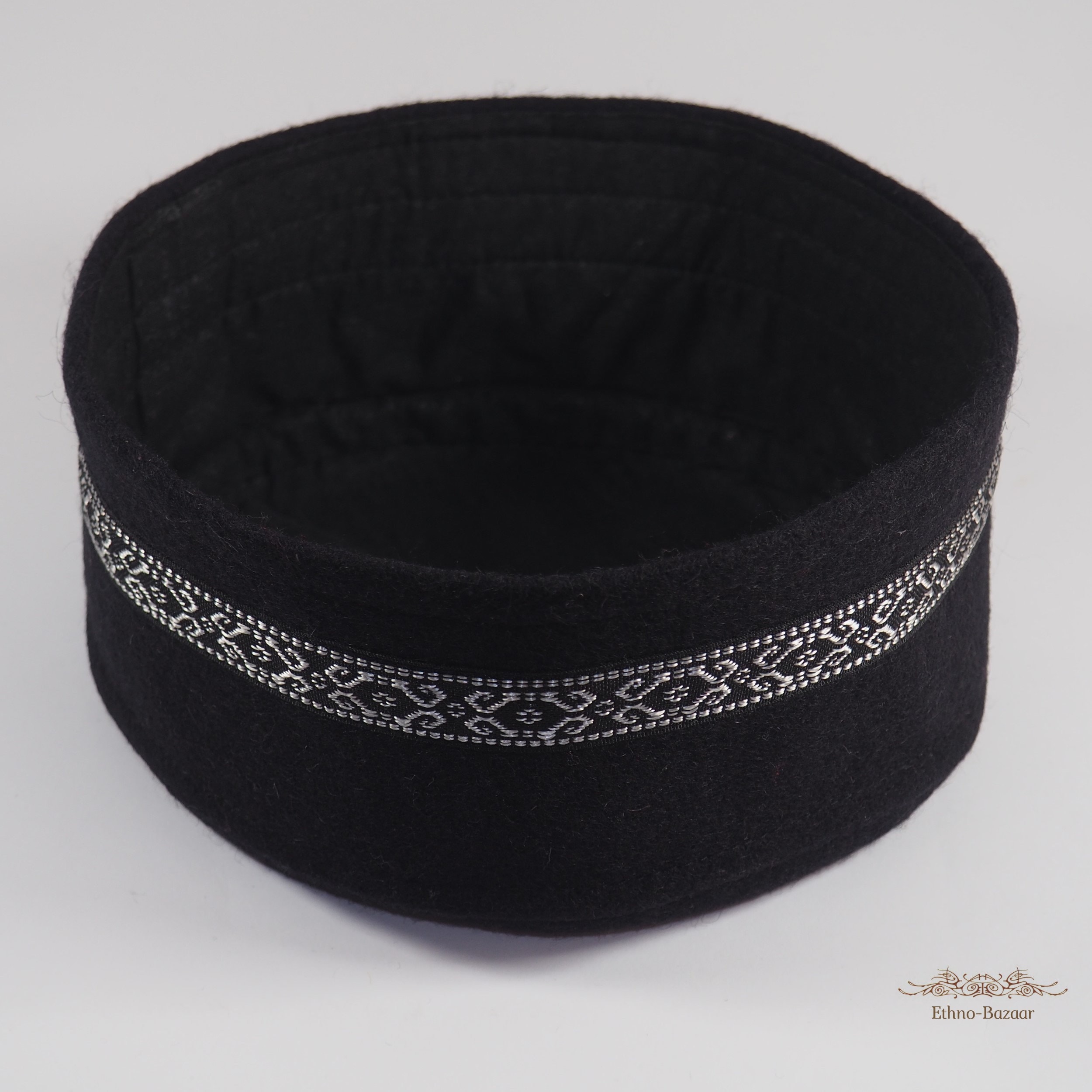 Man Brimless Hat Wool Cloth Kuchi Kufi Kipa Kofia Pillbox Taqiyah
