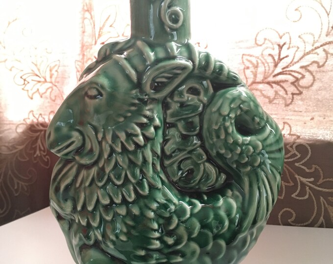 Vintage Rare Antique Zodiac Series 1970 Capricorn and Cancer Bourbon