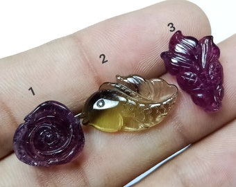 Tourmaline Carving Semiprecious Loose For Jewelry Making Gemstones.