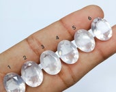 Rose Quartz Cut Natural Cabochon Semi Precious Loose Jewelry Making Gemstone