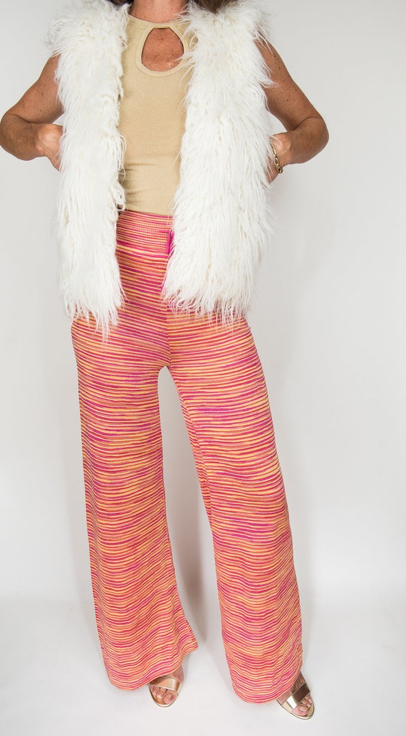 Missoni knit pants highwaist, low-waisted knit pan
