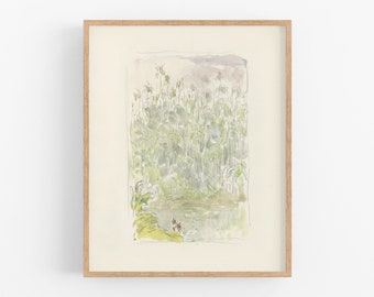 Tropical Jungle Watercolor Art Print
