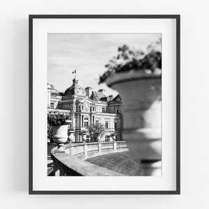 Luxembourg Palace Paris Photo Print / B&W Photography / Travel Photo / Paris Photo / Gallery Photo / Paris Photography / Paris Art