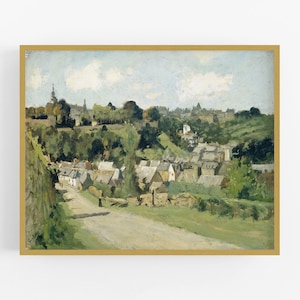 Village View Art Print /  Art / Landscape Painting / European Art /  Painting / French Art / Landscape Art / Scenic Art