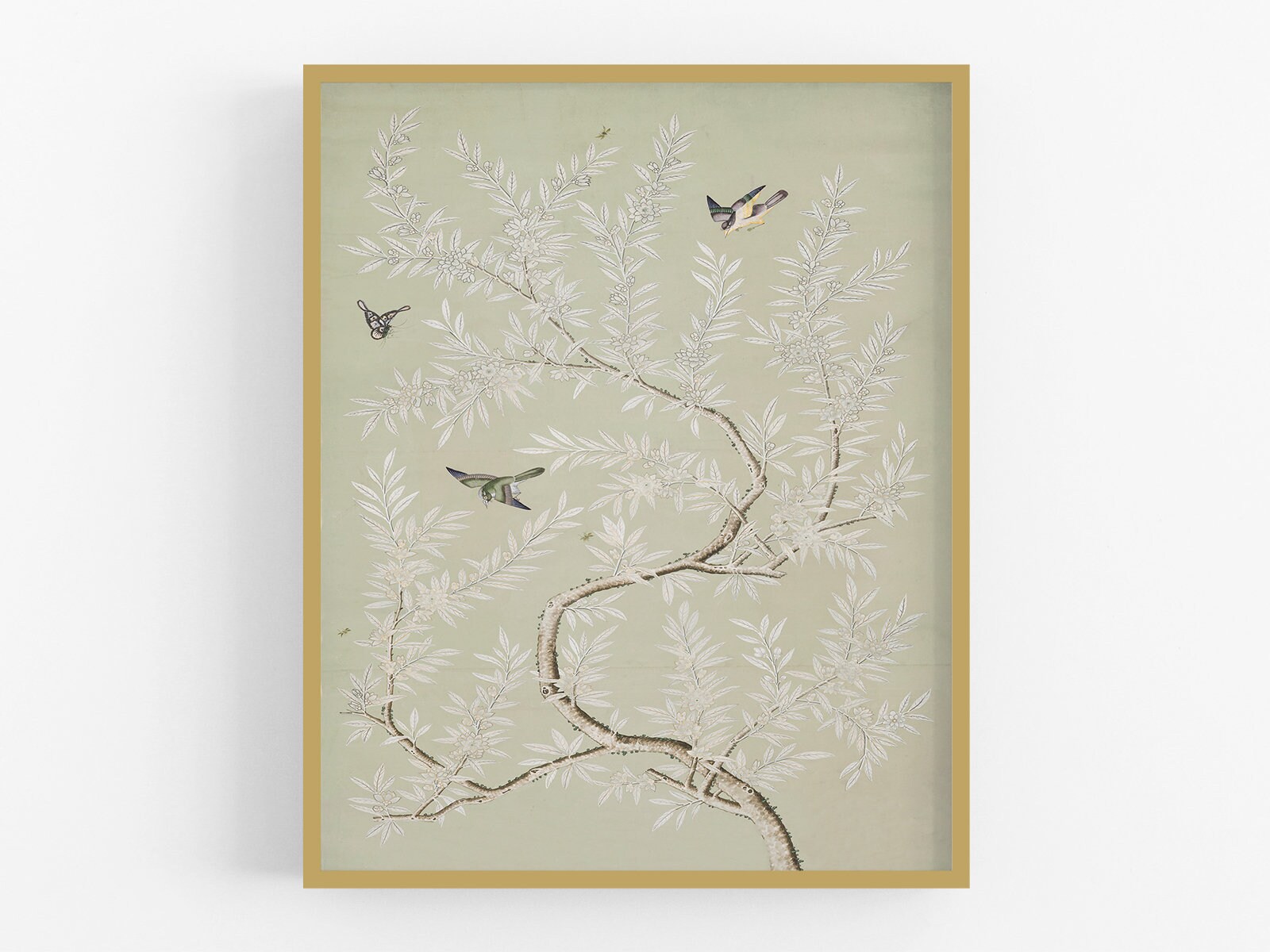 Chinese Birds and Foliage Chinoiserie Art Print / Vintage Art - Etsy