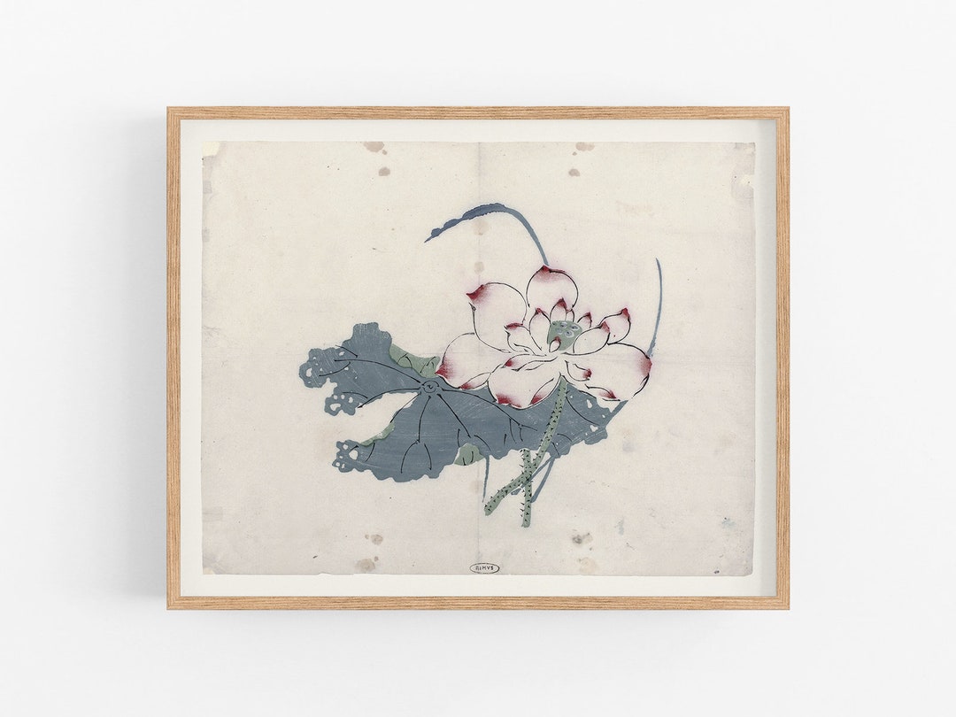 Chinese Lotus Flower Chinoiserie Art Print - Etsy