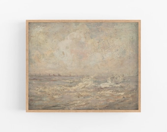 Impression artistique, peinture océan, paysage marin, fard à joues