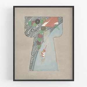 日本の小袖着物デザインアートプリント / アート / 日本美術 / 壁装飾 / アジア美術 / シノワズリアート / シノワズリ / 着物アート