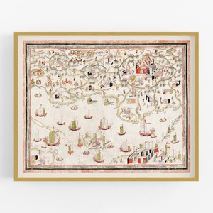 Impresión artística de mapa pictórico de Taiwán / arte / arte asiático / decoración de pared / arte asiático / mapa asiático / arte de mapas / arte taiwanés / arte