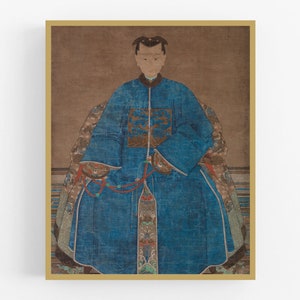 Portrait of a chinese woman vintage art print / vintage art / wall decor / asian art / chinoiserie art / asian portrait / chinese portrait