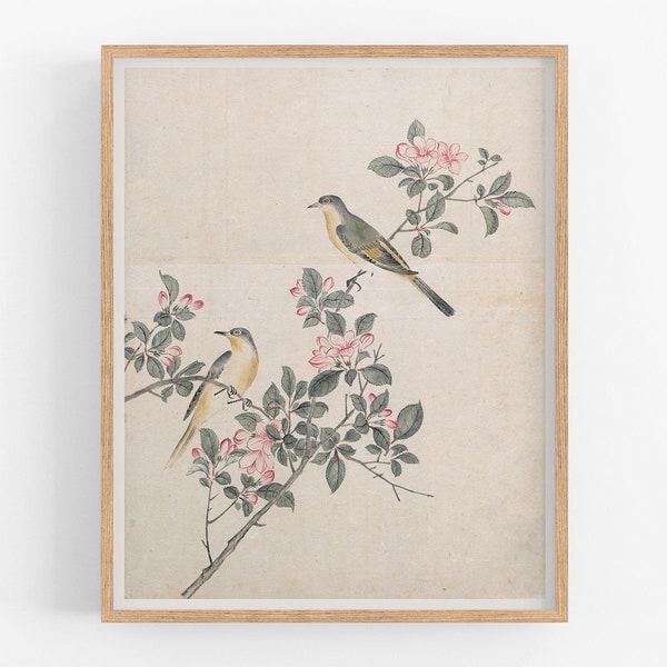 Impresión de arte de aves japonesas / arte / impresiones botánicas / chinoiserie / arte japonés / arte de aves / impresión de arte de aves / decoración de pared / arte asiático