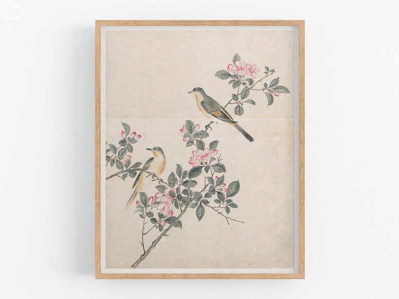 Japanese Bird Art Print / Vintage Art / Botanical Prints / - Etsy