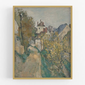 French Village Painting Cottage Style Art Print