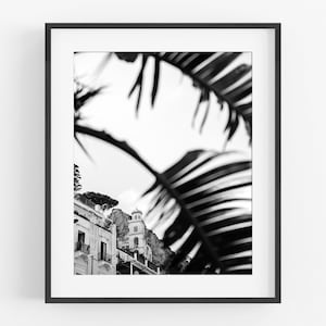 Capri Italy Scenic Photo Print / Black and White Photography / Travel Photography / Travel Art / Wall Decor / Europe Art / Gallery Photo