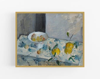 Bitterorangen, Obst Stillleben Gemälde Kunstdruck