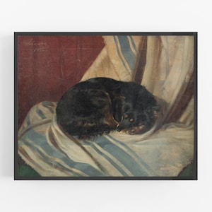 Sleeping Dog Painting Art Print