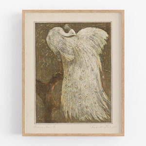 Peacock art print /  art / botanical art / peacock / chinoiserie art / peacock art / bird art print / wall decor / asian art / art
