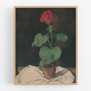 Geraniums in a Pot Art Print