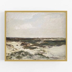 The dunes art print / ocean painting / crackled seascape / vintage art / ocean art / beach art / beach decor / french art / vintage seascape