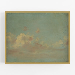Cloud Study Painting in Turquoise Art Print
