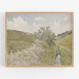 ブルックのある風景 / アート / 農家風装飾 / ヨーロッパのアート / 絵画 / 水彩画 / 風景画 / アート