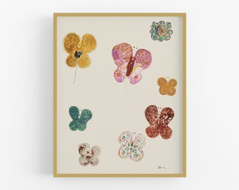 Watercolor Butterflies Nursery Decor Art Print #2