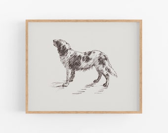 Bird Dog Art Print / Vintage Art / Vintage Dog Art / Dog Art / Farmhouse Style / Farmhouse Decor / Dog Lover Art / Puppy Art / Art