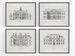 Set of Four London Townhouse Drawings / Vintage Art / Vintage Townhouse Art / Wall Decor / European Art / Architectural Art / London Art 