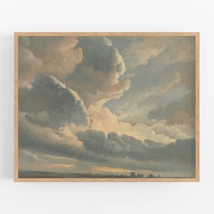 Cloud study art print / ocean art / cloud art / vintage art / nautical art / wall art / beach art / beach decor / ocean art / cloud painting