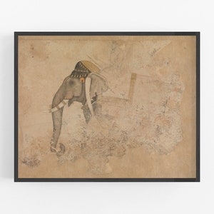 India Elephant Mughai Period Art Print