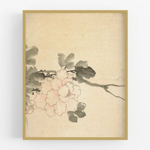 Japanese peony flower art print /  art / art print / peony art / flower art / asian art / japanese art / japanese flower art