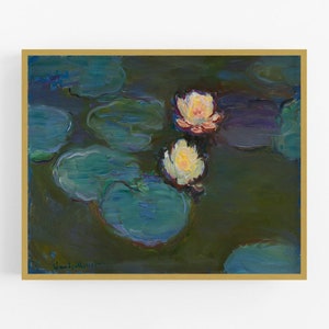 Nympheas by Claude Monet art print / french art /  art / flower art / wall decor / water lily art / masters art / farmhouse art / art