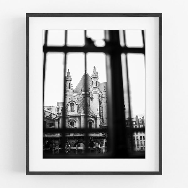 Palace of Versailles Window View Photo Print / B&W Photography / Travel Photo / Travel Art / Versailles Photo / Gallery Photo / Paris Photo