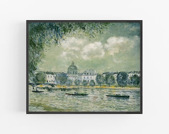 Seine in Paris France Landscape Art Print