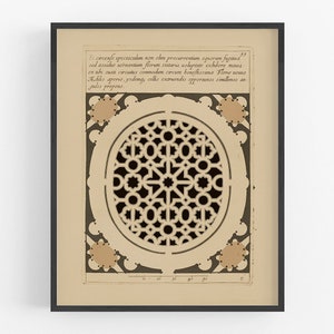 European Garden Design Plan Architectural Art Print #1