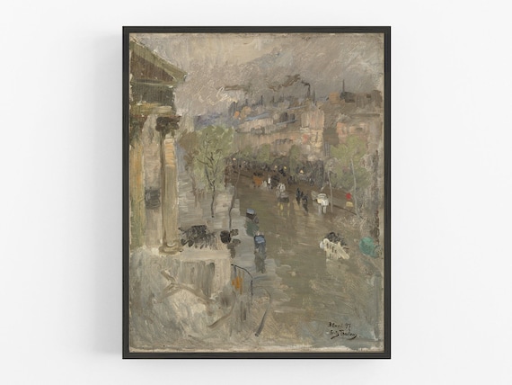 View From Paris Cityscape Painting, Reproduction Art Print
