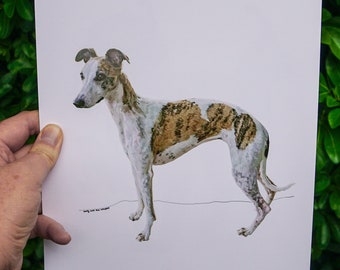 Whippet Art Print - A4/A3