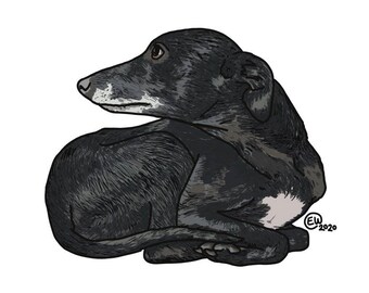 CUSTOM Pet Portrait Illustration Print (Expressive Colour)