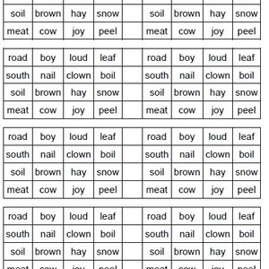15 Pages of Printable Phonics Bingo Game Cards - Learn Fun Phonics - Etsy
