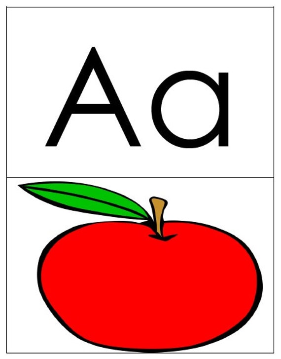 Alphabet And Phonics Flashcards A To Z Etsy