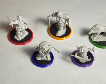D&D Base Identifiers for 20mm, 25mm, 50mm, and 75mm bases