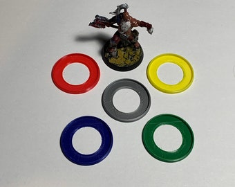 Identificadores de base para miniaturas y juegos de mesa: 18 mm, 19 mm, 20 mm, 24 mm, 25 mm, 30 mm, 32 mm, 40 mm+: ¡Warhammer, Zombicide y más!