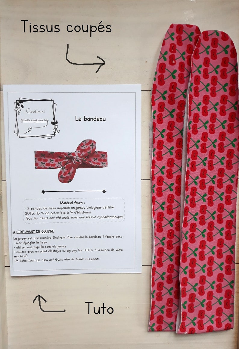 Baby Sewing Kit Cherry Headband Organic Fabrics Hair Accessories Accessories Valresa Com