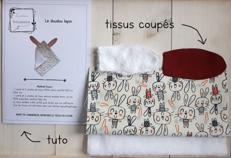 Kit couture baby soft rabbit fabrics oeko tex