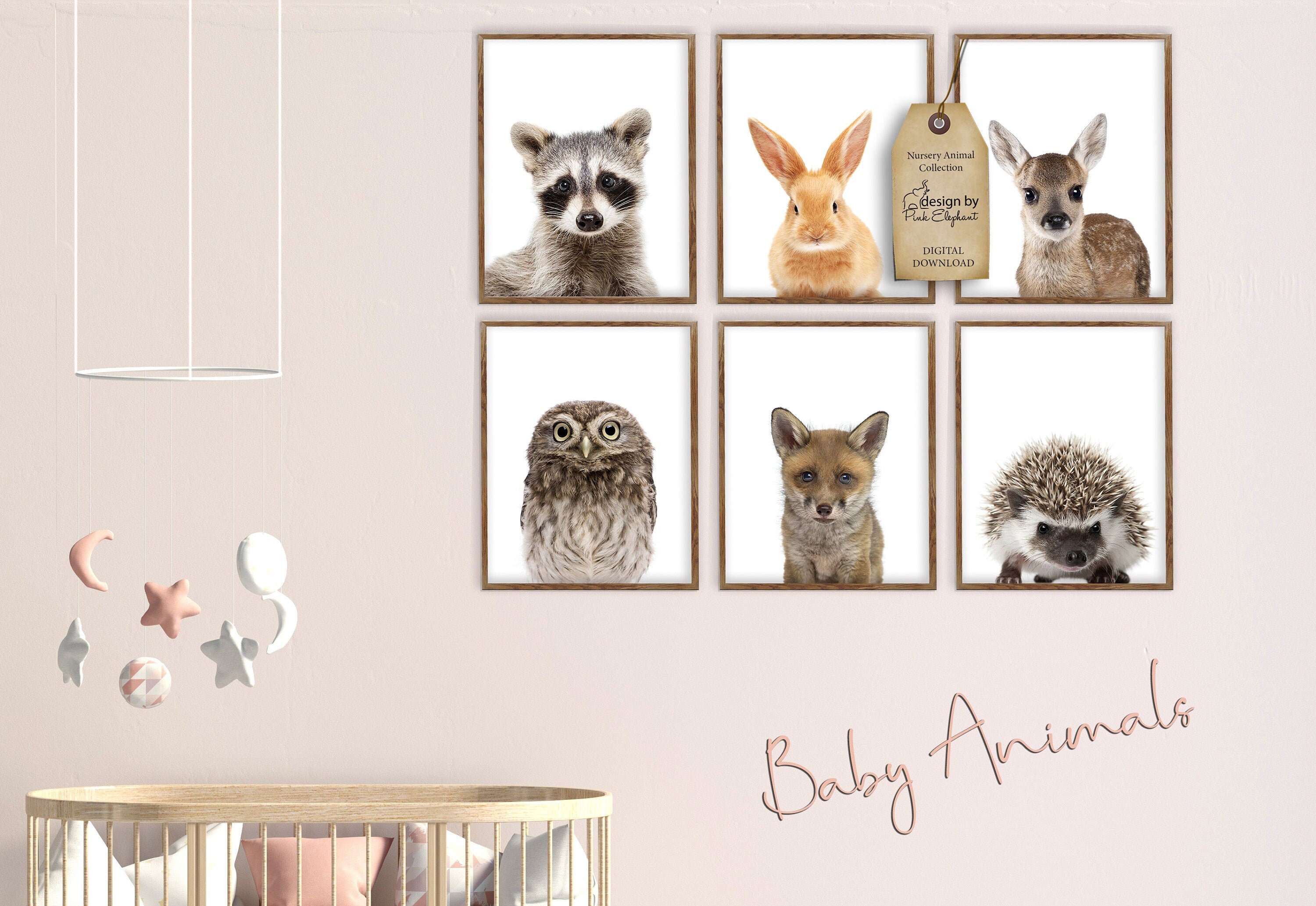 Woodland Animals Set of 6 Prints for Nursery Decor Woodland Etsy