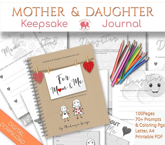 Mother and Daughter Writing Journal Mom from Daughter