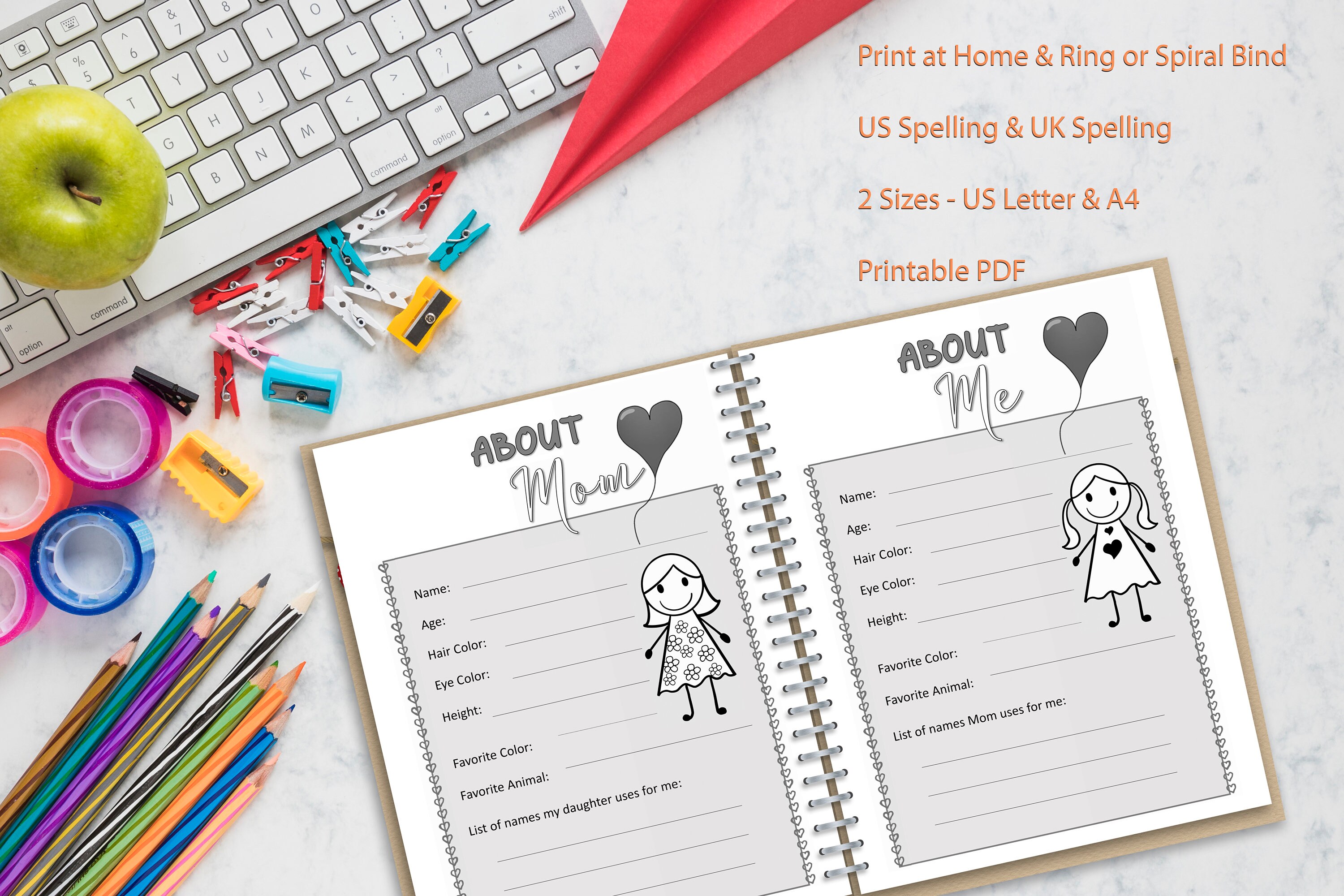 Mother and Daughter Writing Journal Mom From Daughter Etsy