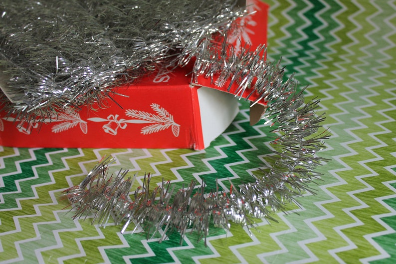 Christmas garland lametta silver Christmas tree decoration  Etsy